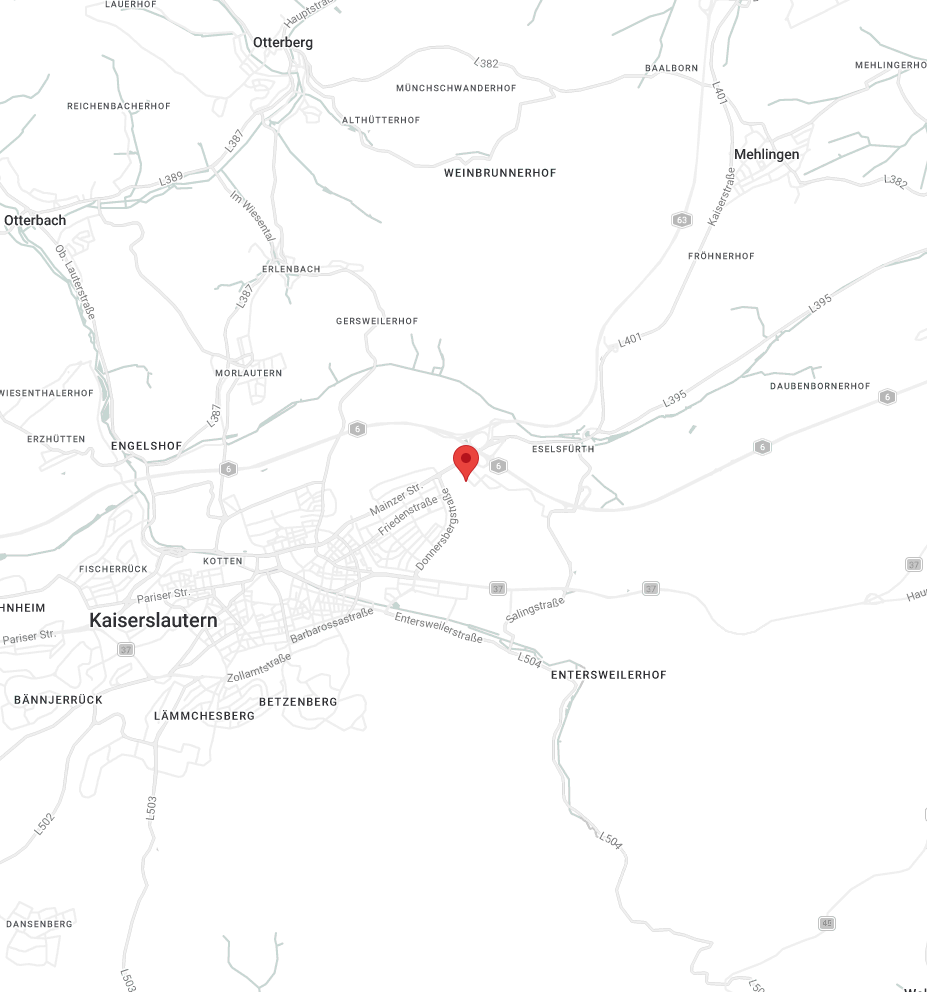 Karte Standort Kaiserslautern – MVZ Labor Dr. Klein Dr. Schmitt, Brüsseler Straße 1